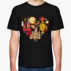 Классическая футболка I Love Russia