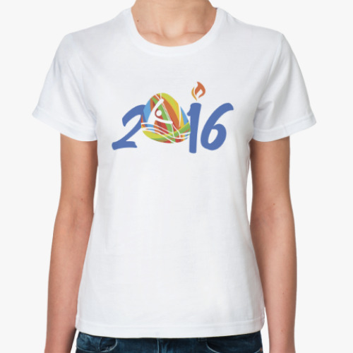 Классическая футболка с принтом РИО