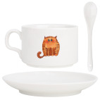 акварельные пушистые коты