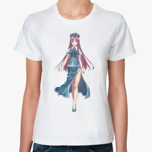 Классическая футболка с принтом Хон Мейлин