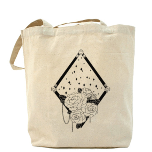 Сумка шоппер с принтом Roses