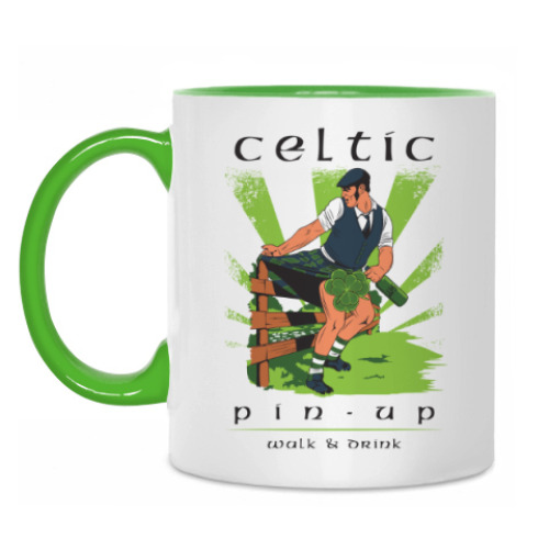 Кружка с принтом Кельтский пин-ап