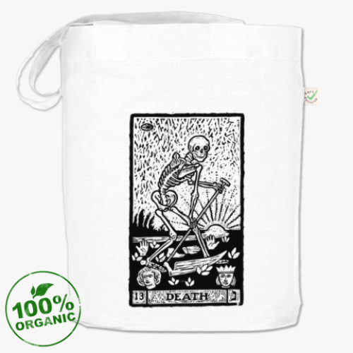 Сумка шоппер с принтом 13 аркан таро Смерть