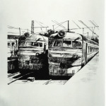 Железная дорога. Два поезда.