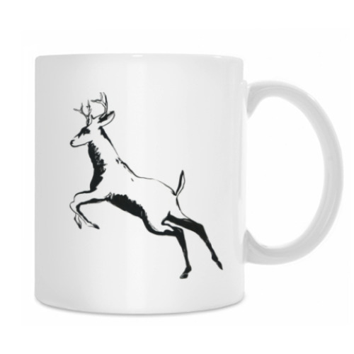 Кружка с принтом Олень