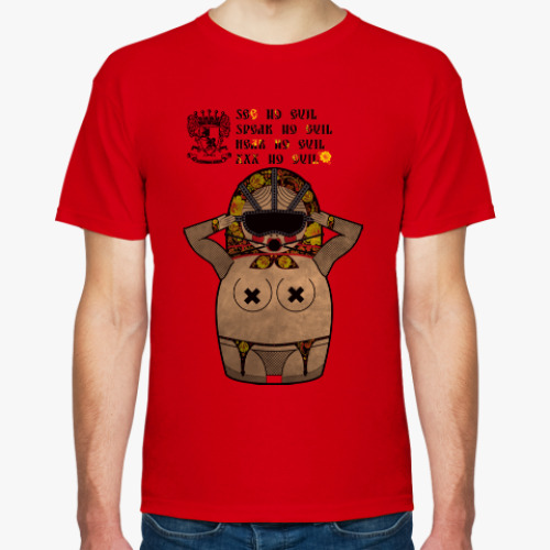 Футболка с принтом Умная Матрешка