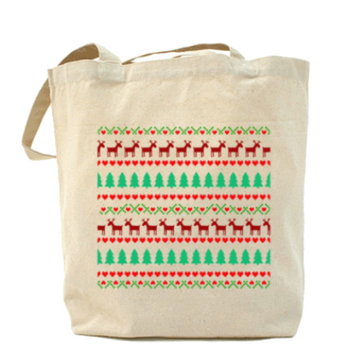 Сумка шоппер с принтом С новым годом!