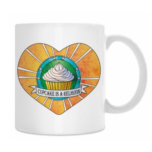 Кружка с принтом I love cupcakes