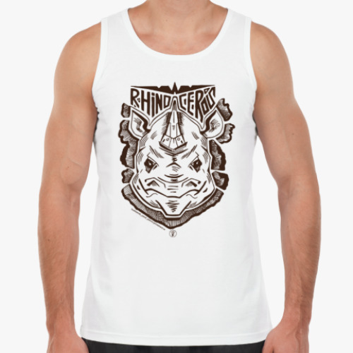 Майка с принтом Носорог