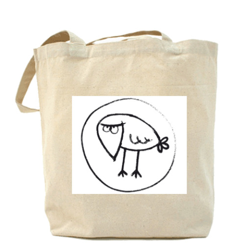 Сумка шоппер с принтом 'Ворона'