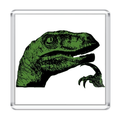 Магнит с принтом Филосораптор