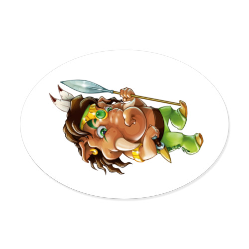 Виниловые наклейки с принтом Воин-мамонтенок