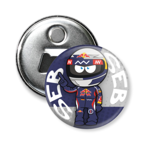 Магнит-открывашка с принтом SEB