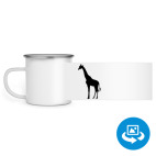 Кружка металлическая белая (круговая запечатка)