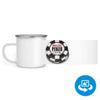 Кружка металлическая белая (круговая запечатка)