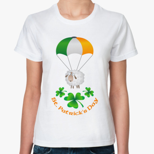 Классическая футболка с принтом День Святого Патрика
