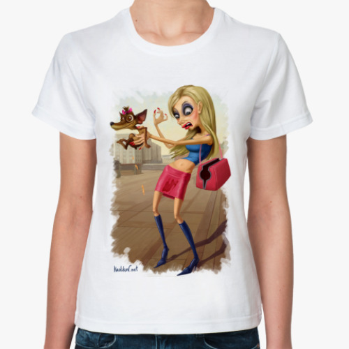 Классическая футболка с принтом Маленькая гадость