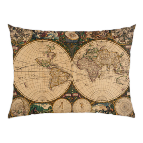 Подушка с принтом Атлас