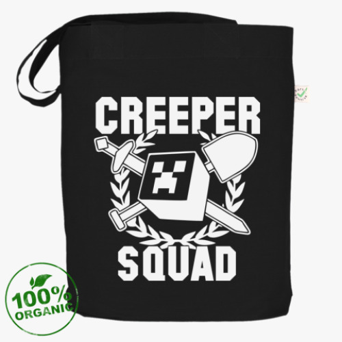 Сумка шоппер с принтом  Creeper squad