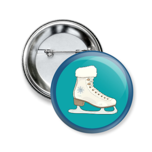 Значок 50мм с принтом Фигурное катание