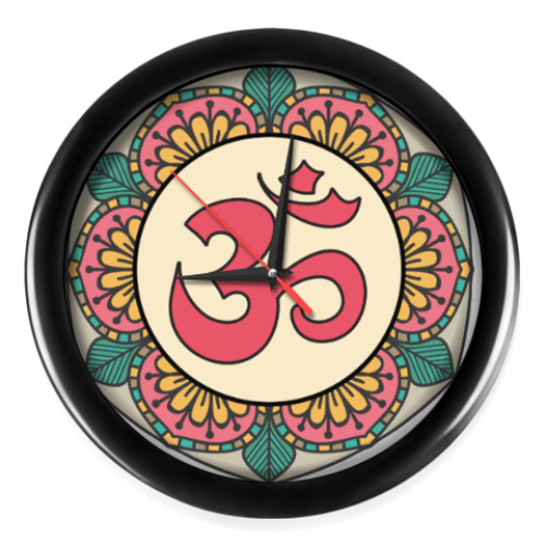 Настенные часы с принтом ОМ