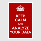 Постер 40 х 60 см keep calm and analyze your data