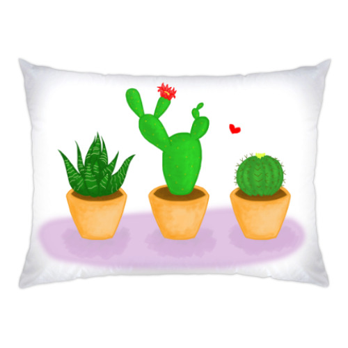 Подушка с принтом Кактусы