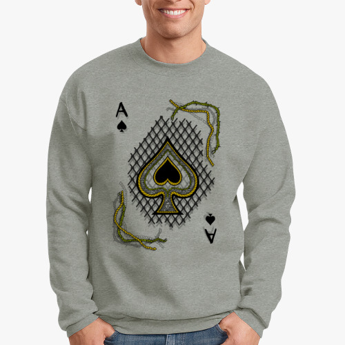 Свитшот с принтом Туз пик