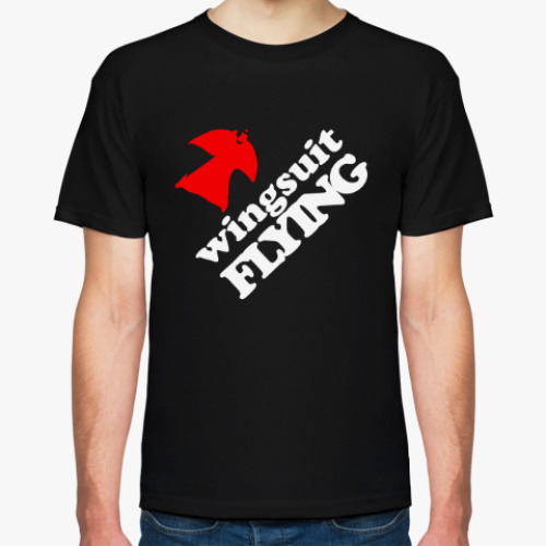 Футболка с принтом wingsuit skydiving прыжки парашют скайдайвинг