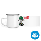 Кружка металлическая белая (круговая запечатка)