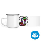 Кружка металлическая белая (круговая запечатка)