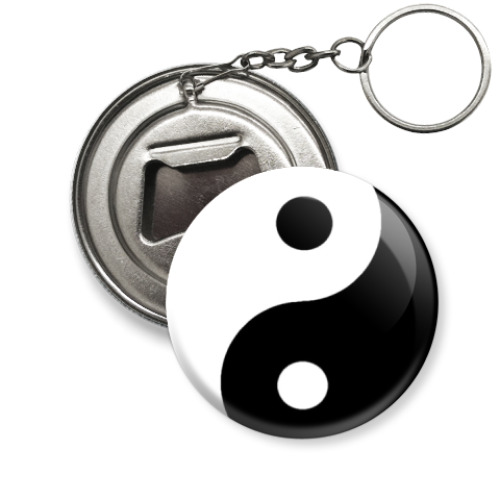 Брелок-открывашка с принтом  'Инь и Ян'