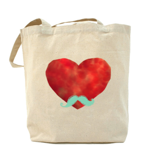 Сумка шоппер с принтом Heart like a sir