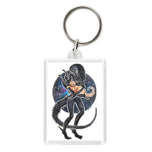 Брелок с принтом Чужой и Кот Alien 1979