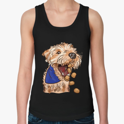 Женская майка с принтом Пёс