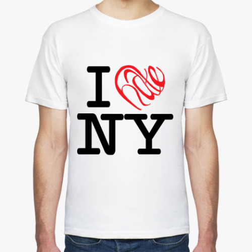 Футболка с принтом i love NY