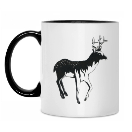 Кружка с принтом Олень
