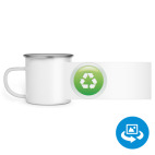 Кружка металлическая белая (круговая запечатка)