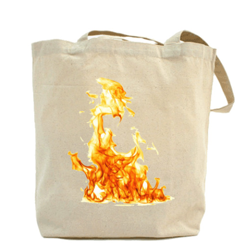 Сумка шоппер с принтом Огонь