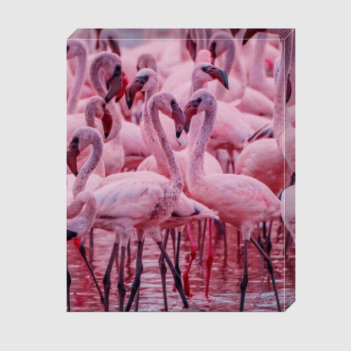 Холст с принтом Flamingos of Bogoria Lake