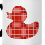 Уточка для ванной в шотландскую клетку