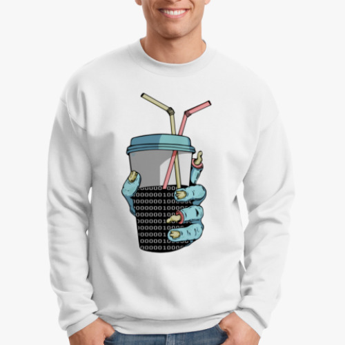 Свитшот с принтом Двоичный коктейль