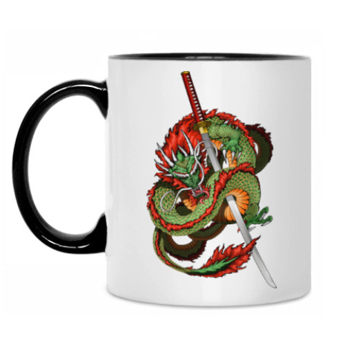 Кружка с принтом Дракон