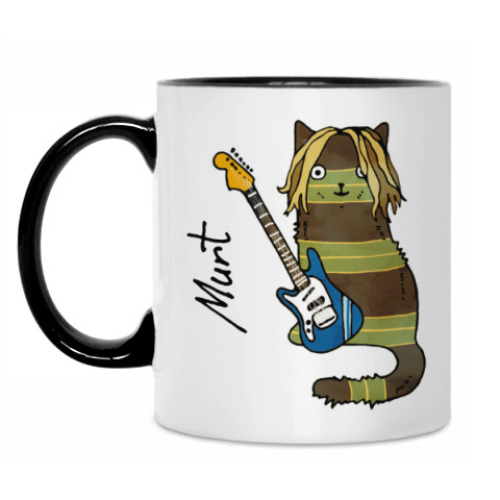 Кружка с принтом Murt из серии 'Music cats'