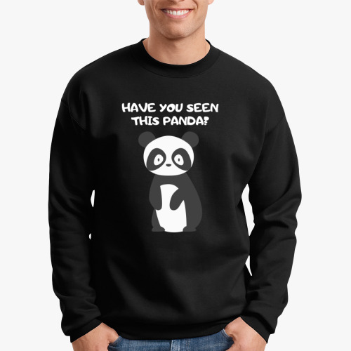 Свитшот с принтом Пропала милая панда Надпись