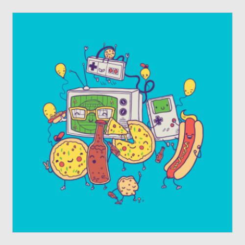 Постер с принтом Счастье - лучшие вещи на свете