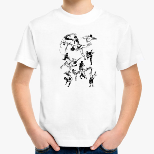 Детская футболка с принтом капоэйра