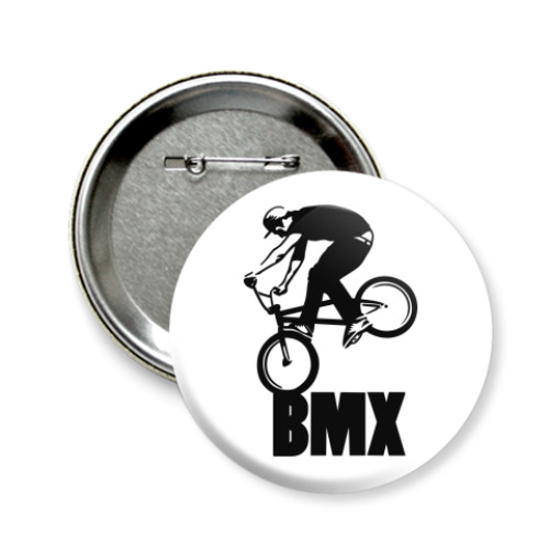 Значок 58мм с принтом BMX