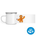 Кружка металлическая белая (круговая запечатка)