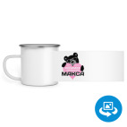 Кружка металлическая белая (круговая запечатка)